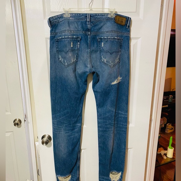SOLD Men’s Y2K Vintage Diesel Thavar Skinny Slim Jeans Size 38X31 - Picture 6 of 11